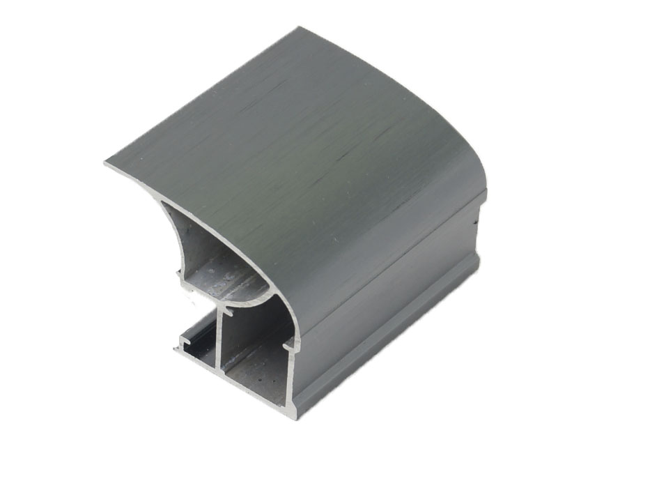 Алюминиевый профиль для шкафа-купе, форма С-Long, цвет графит
